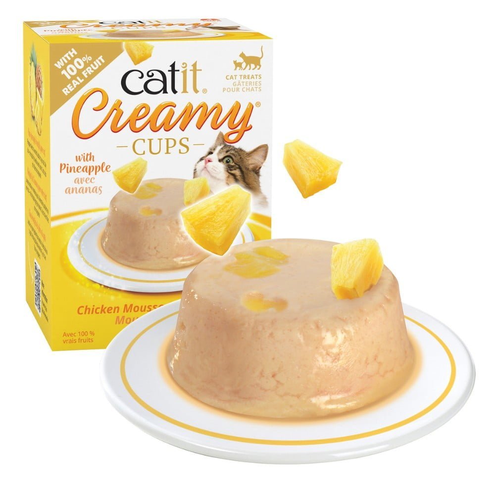 Catit Creamy Cups - Chicken Mousse with Pineapple - Maokids Pet