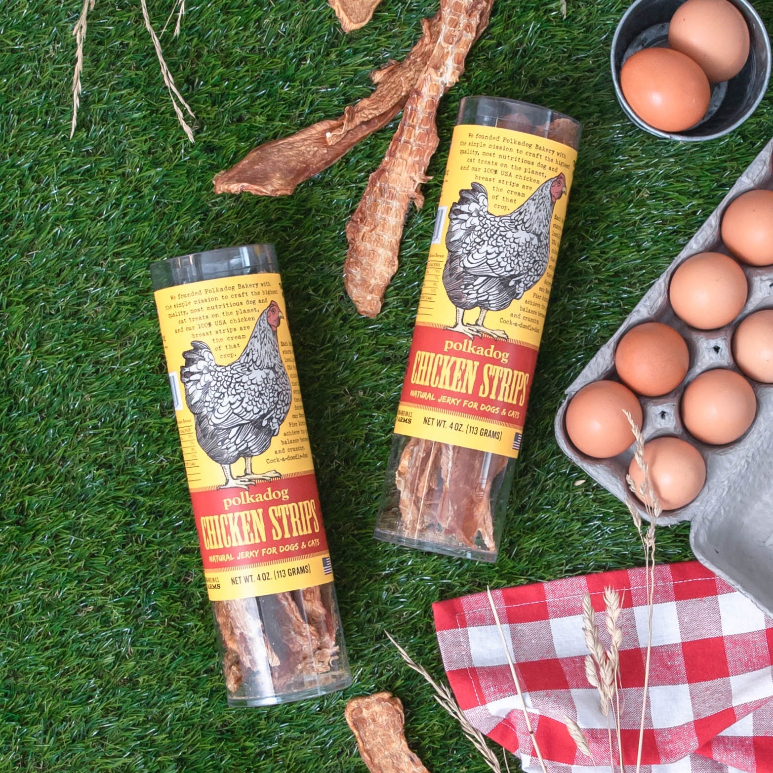 Polkadog Long Chicken Strip Jerky Treats For Dog & Cat