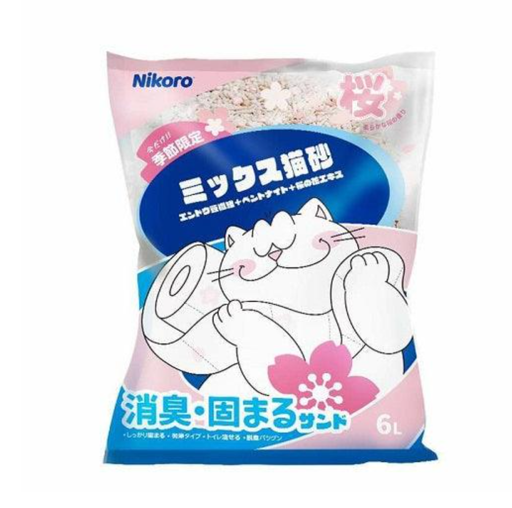 Nikoro Tofu Cat Litter with Sakura Flower