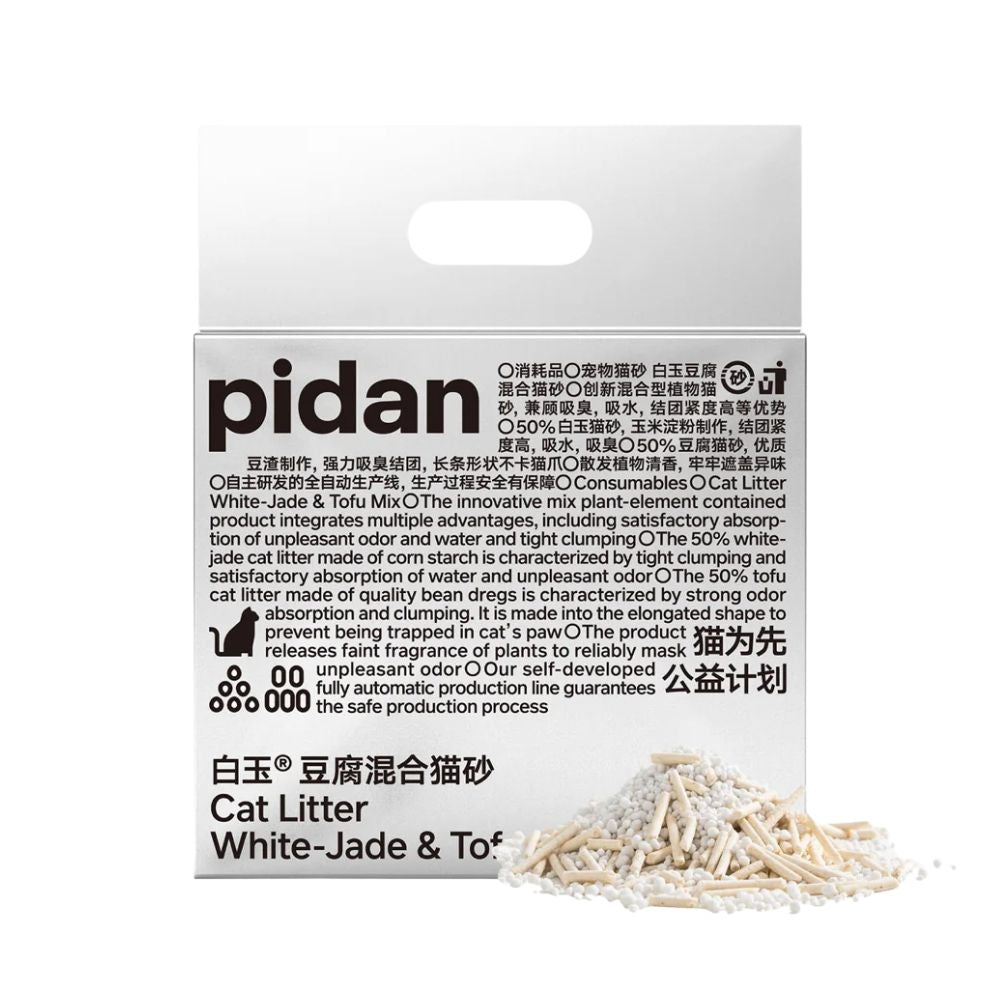 Pidan Cat Litter White-Jade (Corn Starch) & Tofu Mix