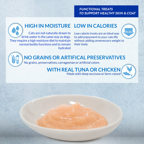 Inaba Churu Skin & Coat Cat Treat - Tuna with Scallop Recipe - Maokids Pet