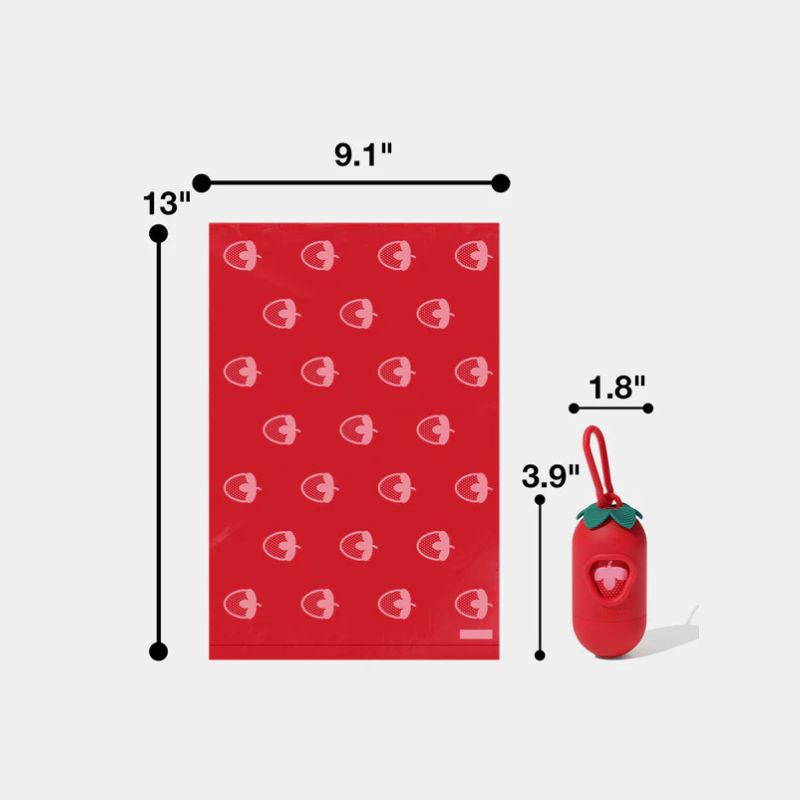 Vetreska Strawberry Pet Poop Bags & Dispenser - Maokids Pet