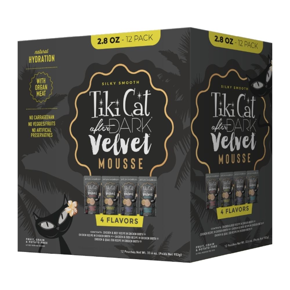 Tiki Cat After Dark Velvet Mousse - Variety Pack - 12 Pouches