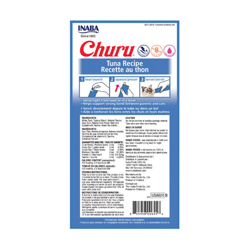 Inaba Churu Purées Cat Treat - Tuna Recipe - Maokids Pet