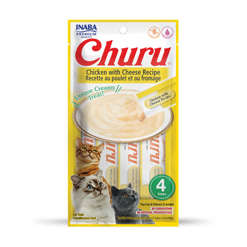 Inaba Churu Purées Cat Treat - Chicken with Cheese Recipe - Maokids Pet