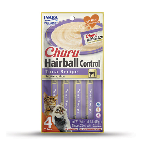 Inaba Churu Hairball Control Cat Treat - Tuna Recipe - Maokids Pet