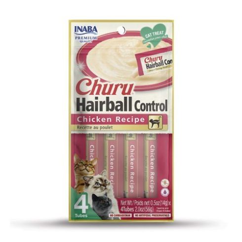Inaba Churu Hairball Control Cat Treat - Chicken Recipe - Maokids Pet