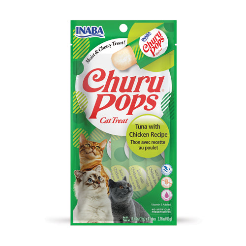 Inaba Churu Pops Cat Treat - Tuna with Chicken Recipe - Maokids Pet