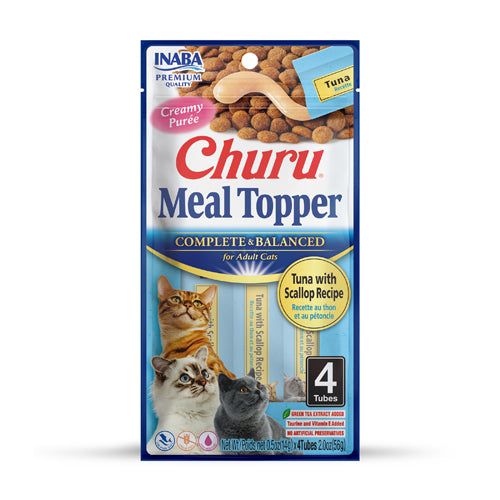 Inaba Churu Meal Topper Cat Treat - Tuna with Scallop Recipe - Maokids Pet