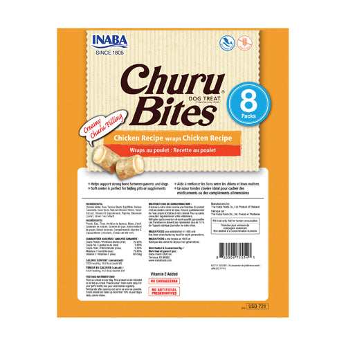 Inaba Churu Bites Dog Treat - Chicken Recipe wraps Chicken Recipe - Maokids Pet