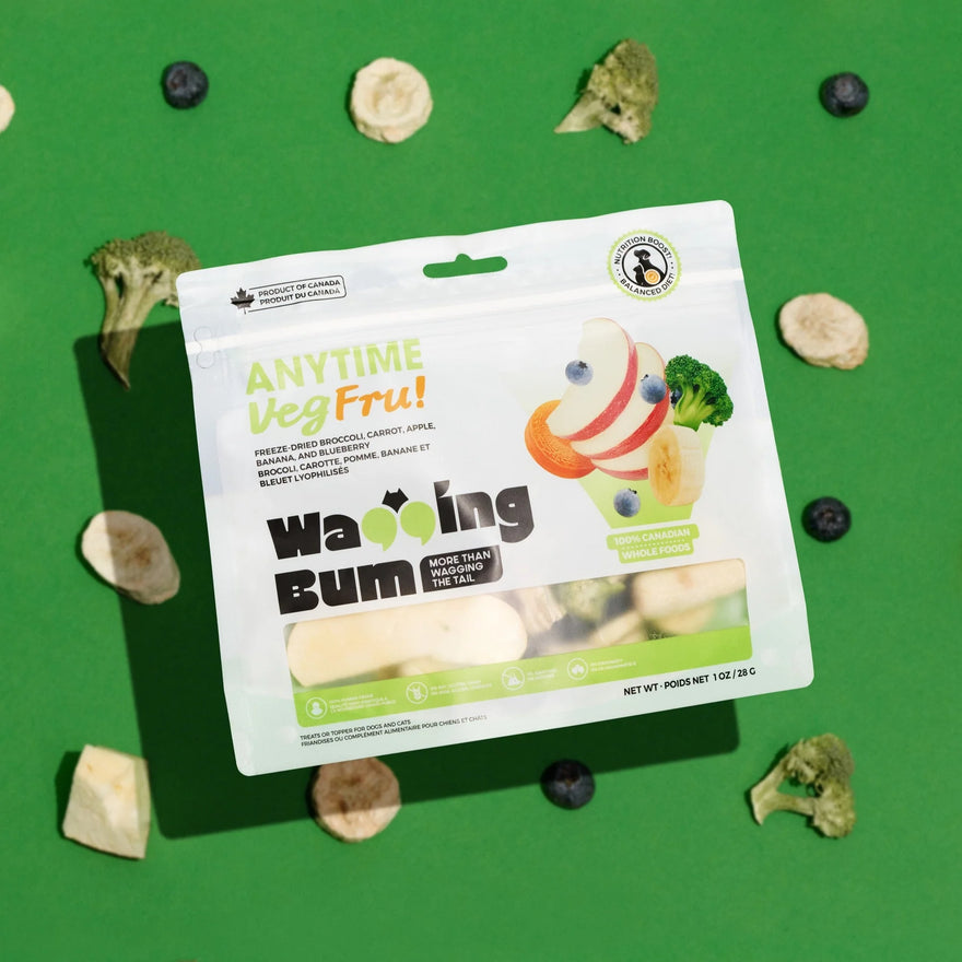 Wagging Bum Anytime VegFru! Freeze Dried Veggies and Fruits For Dog - 28g - Maokids Pet