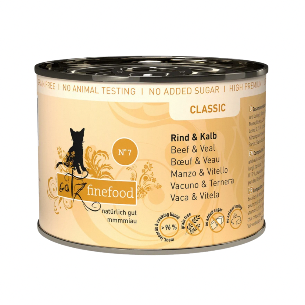 Catz Finefood Classic N °07 Beef & Veal Cat Wet Food - Maokids Pet