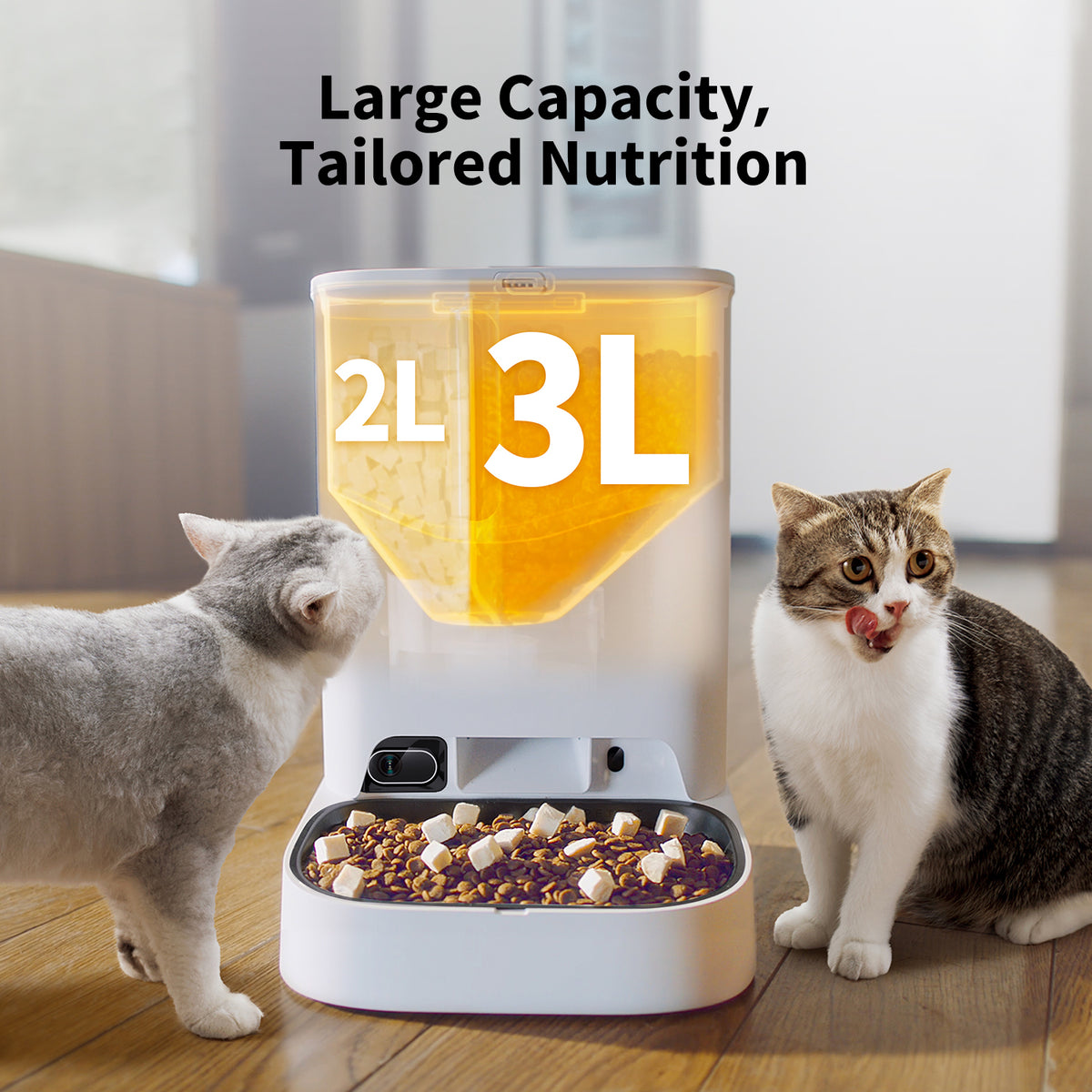 Petkit YumShare Dual-hopper Automatic Feeder with Camera - Maokids Pet