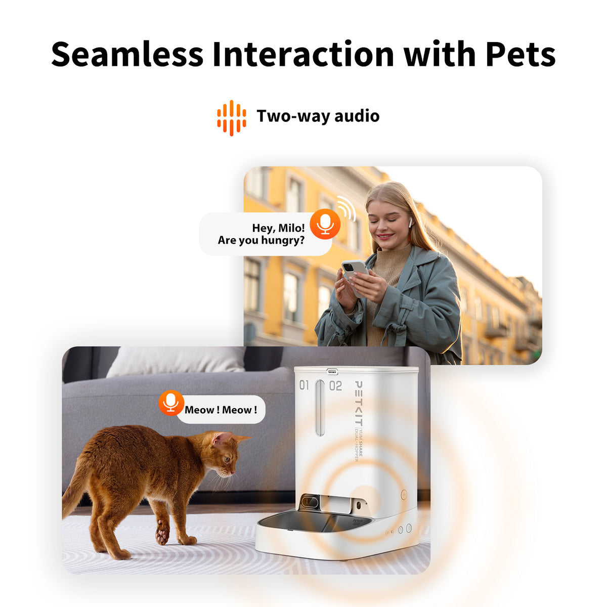 Petkit YumShare Dual-hopper Automatic Feeder with Camera - Maokids Pet