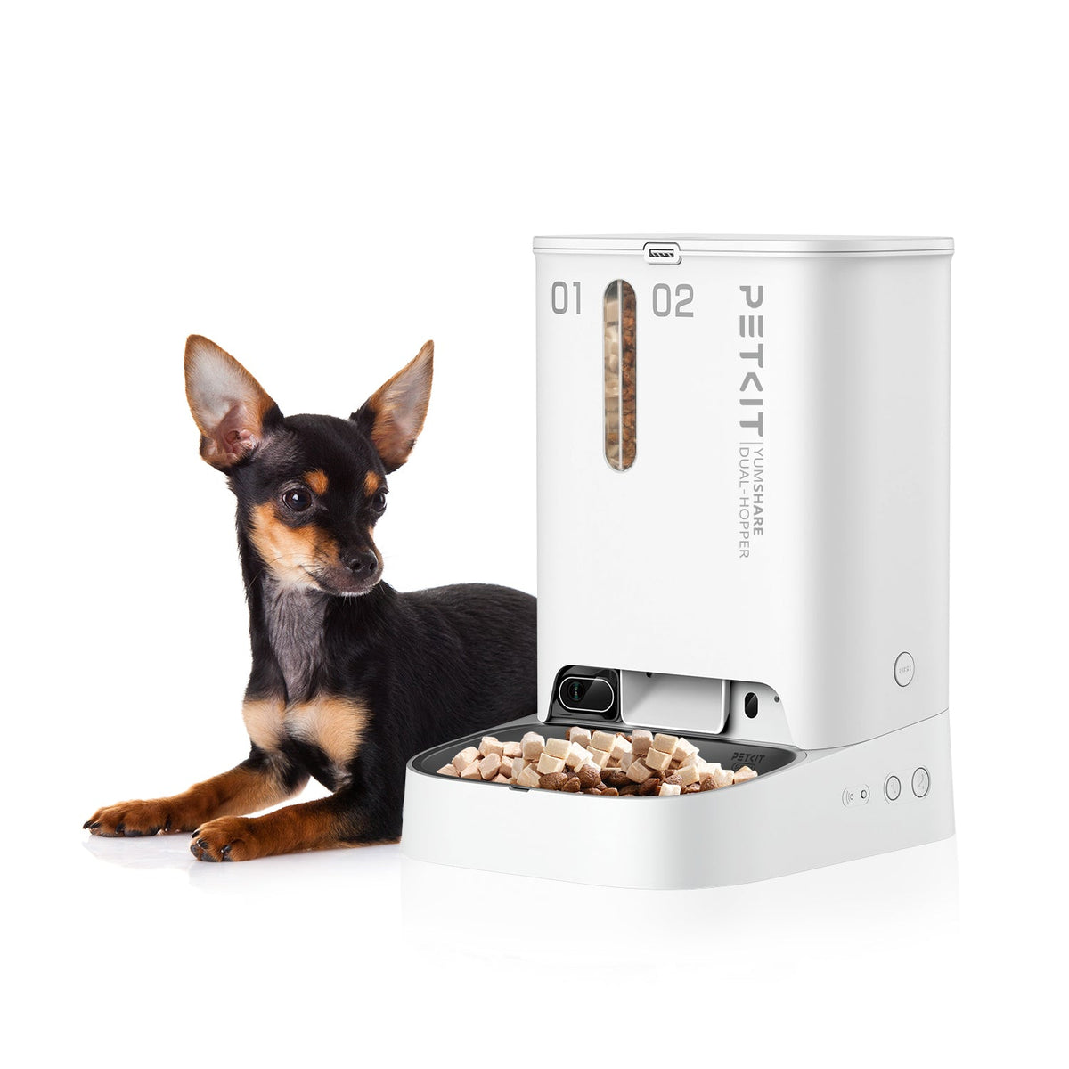 Petkit YumShare Dual-hopper Automatic Feeder with Camera - Maokids Pet