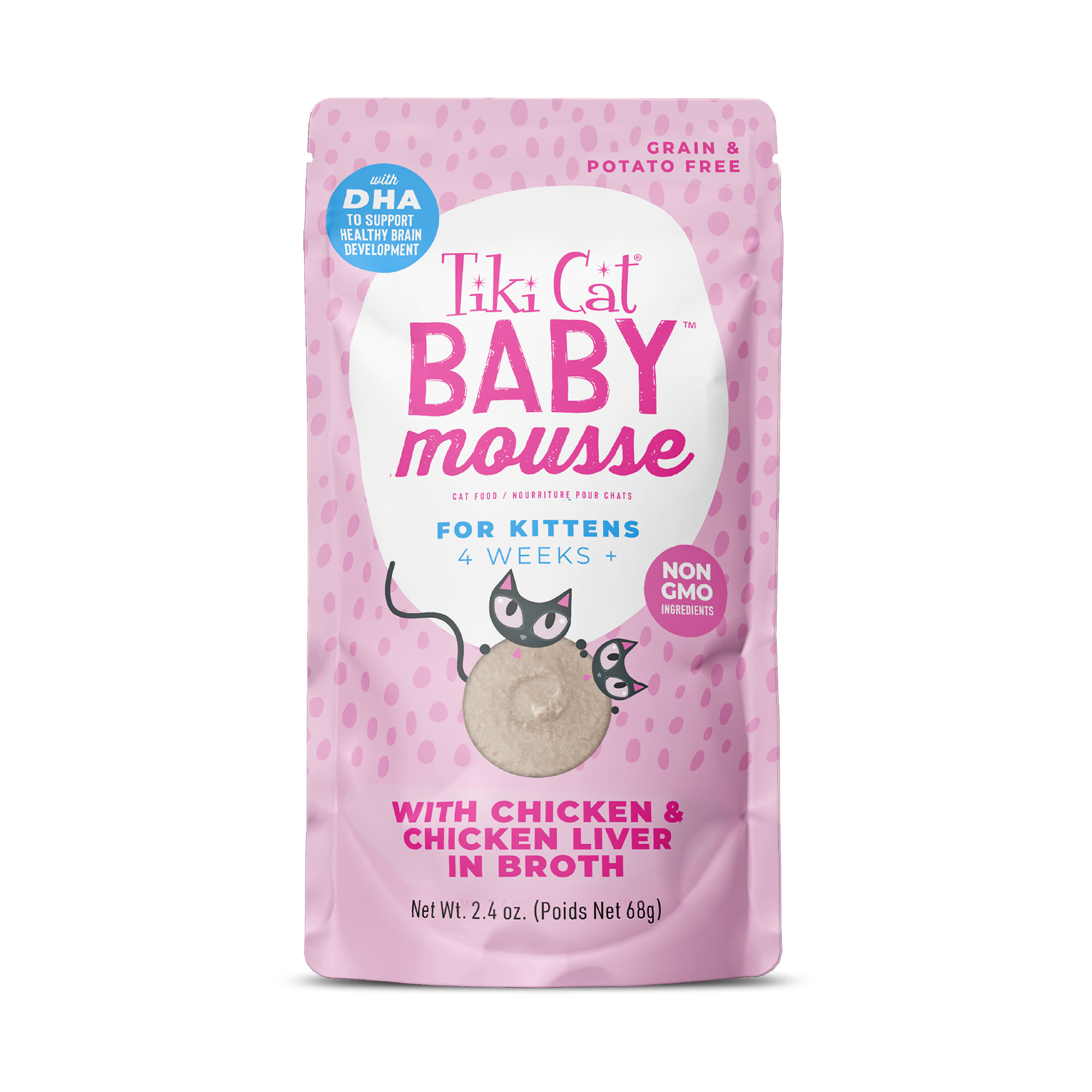 Tiki Cat Baby Mousse Wet Cat Food - Chicken & Chicken Liver