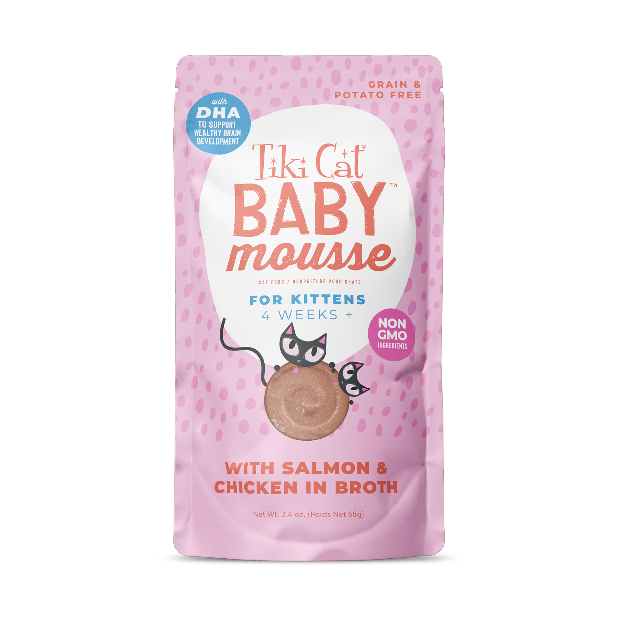 Tiki Cat Baby Mousse Wet Cat Food - Chicken & Salmon