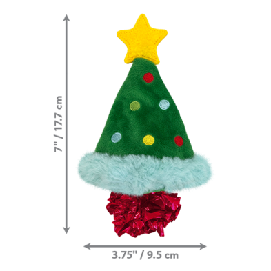 KONG Holiday Crackles Christmas Tree Cat Toy
