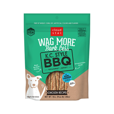 Cloud Star Wag More Kansas City-Style BBQ Jerky Dog Treat - Chicken Gourmet - Maokids Pet