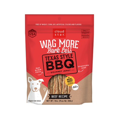 Cloud Star Wag More Texas Style BBQ Jerky Dog Treat - Beef Gourmet - Maokids Pet