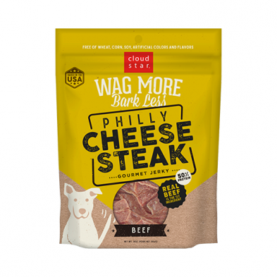 Cloud Star Wag More Philly Cheese Steak Jerky Dog Treat - Beef