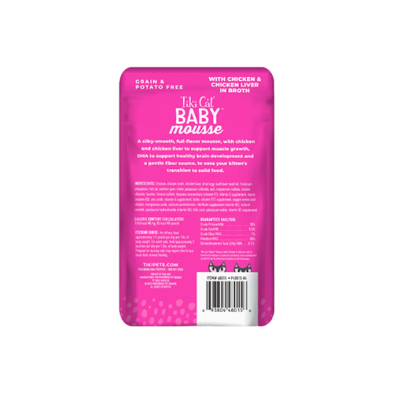 Tiki Cat Baby Mousse Wet Cat Food - Chicken & Chicken Liver