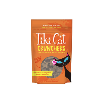 Tiki Cat Crunchers Chicken Flavor Cat Treat - 2oz - Maokids Pet