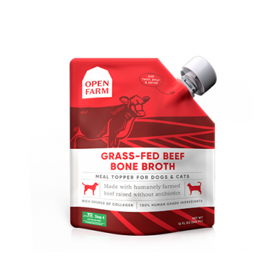 Open Farm Grass-Fed Beef Bone Broth For Dog & Cat - 355ml - Maokids Pet