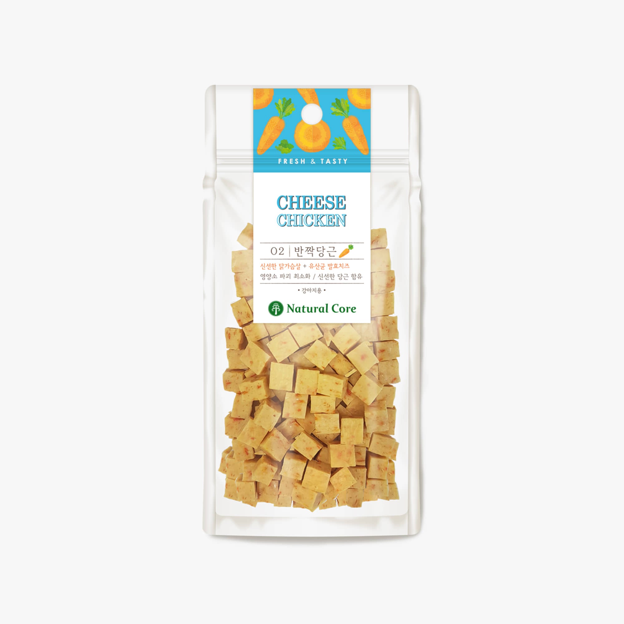 Natural Core Chicken & Carrot Cheese Cube Dog Treats - 80g - Maokids Pet