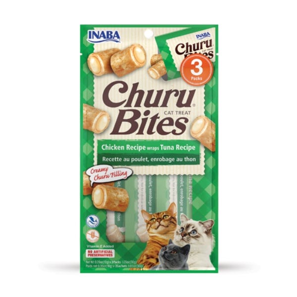 Inaba Churu Bites Cat Treats - Chicken with Tuna Recipe - Maokids Pet