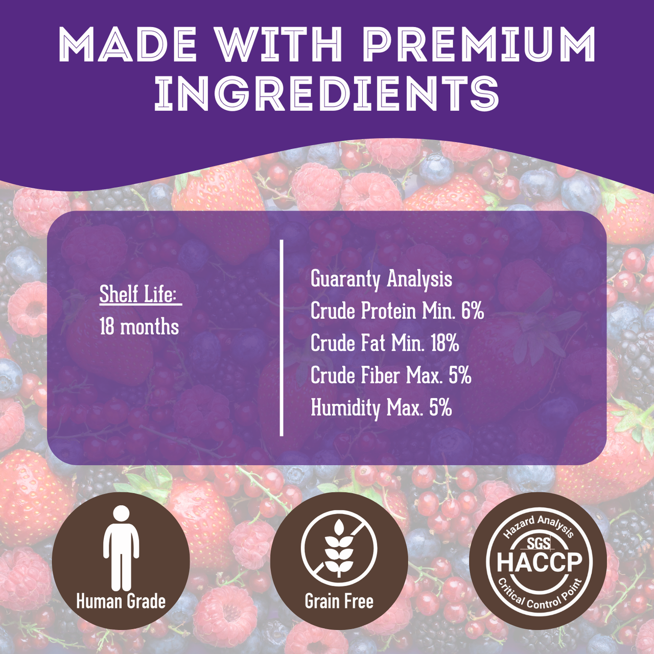 Granville Island Dog Biscuits Grain Free Creamy Cremes - Blueberry