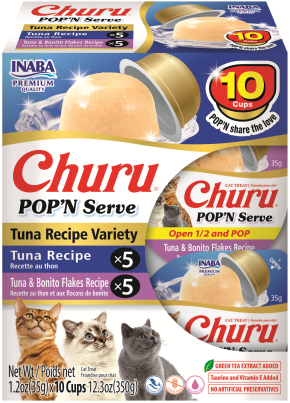 Inaba Churu POP'N Serve Cat Treat - Tuna Recipe Variety
