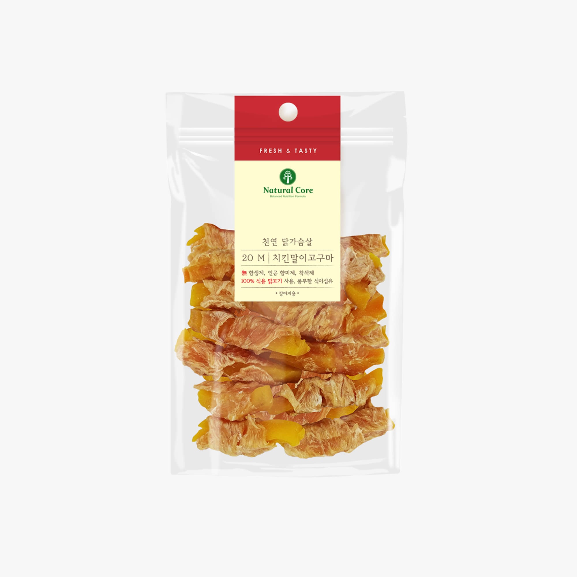 Natural Core Chicken Meat Wrapped Sweet Potato Dog Treats - 110g - Maokids Pet