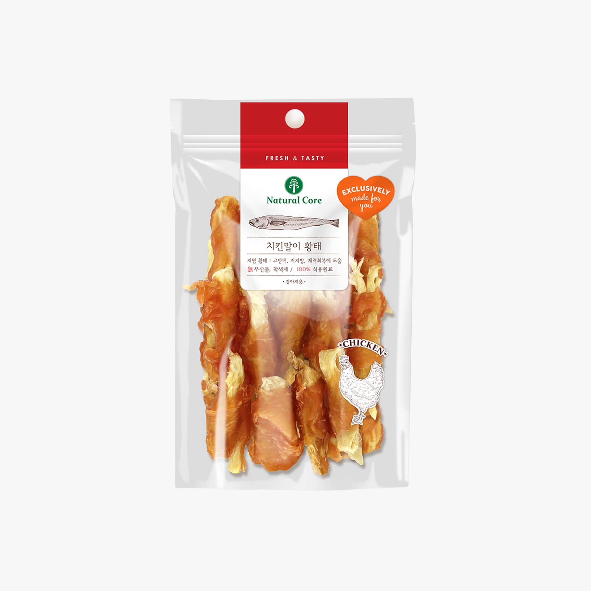 Nature Core Chicken Wrapped with Pollock Dog Jerky Treats - 70g - Maokids Pet