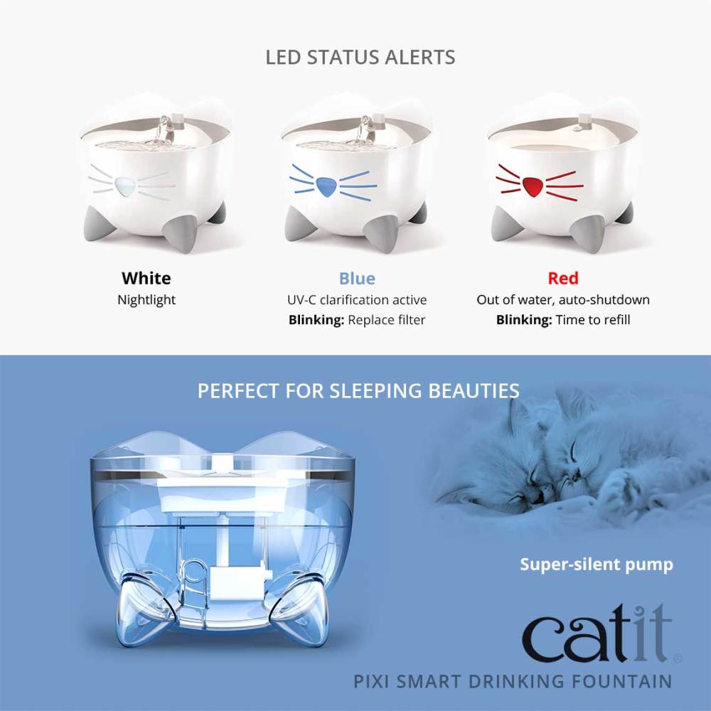 Catit PIXI Smart Drinking Fountain with Remote Control App - Maokids Pet