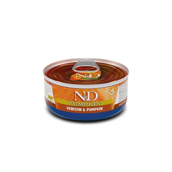 Farmina N&D Pumpkin Adult Feline Wet Food - Venison & Pumpkin 2.8oz - Maokids Pet