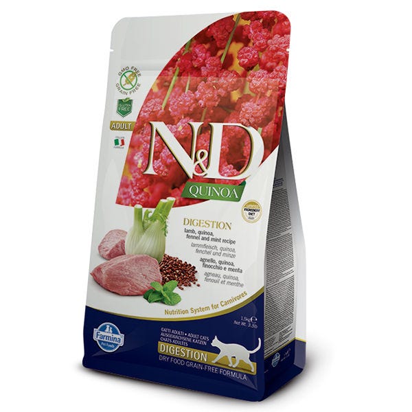Farmina N&D Quinoa Functional Feline Cat Food - Digestion Lamb - Maokids Pet