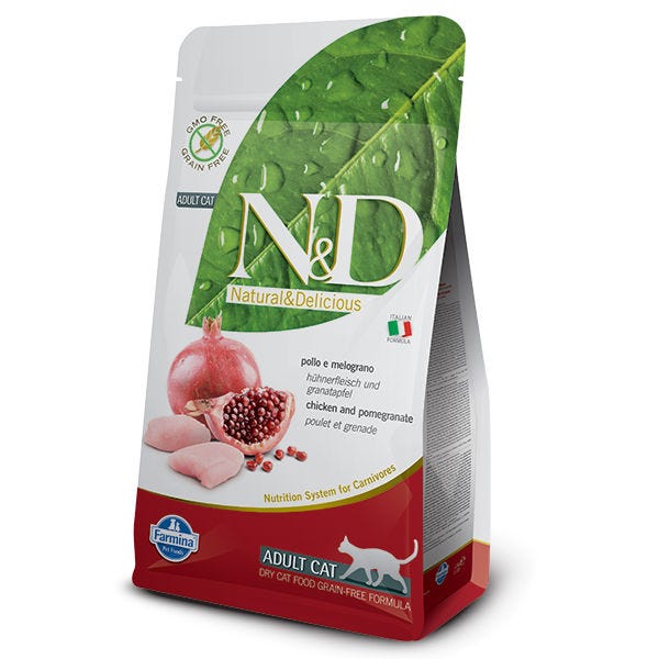 Farmina N&D Grain Free Feline Adult Cat Food Formula - Chicken and Pomegranate - Maokids Pet