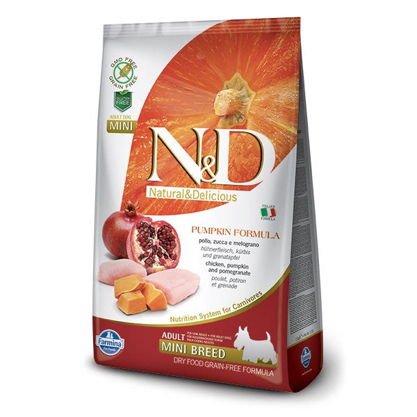 Farmina N&D Pumpkin Canine Adult Mini Dog Food Formula - Chicken and Pomegranate - Maokids Pet