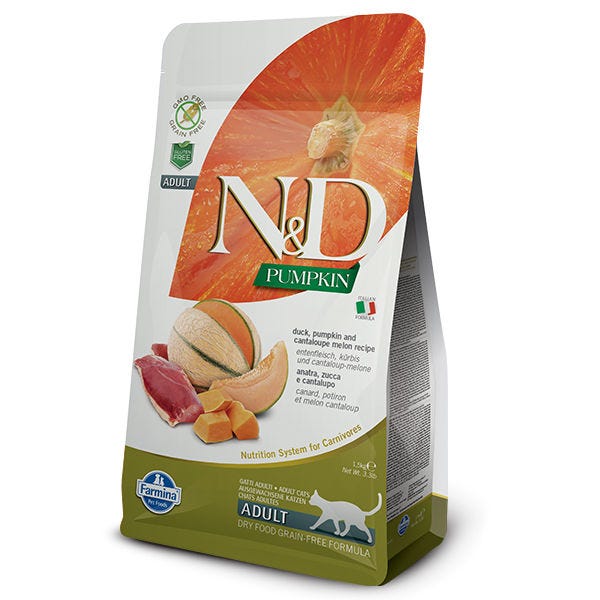Farmina N&D Pumpkin Feline Adult Cat Food Formula - Duck and Cantaloupe - Maokids Pet