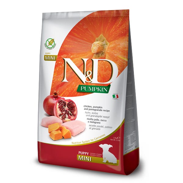 Farmina N&D Pumpkin Canine Puppy Mini Dog Food Formula - Chicken, Pumpkin and Pomegranate - Maokids Pet