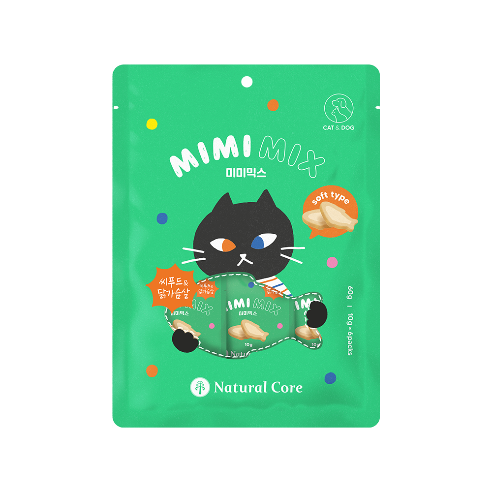 Natural Core Soft Chicken & Seafood Biscuits Cat Treats - 60g - Maokids Pet