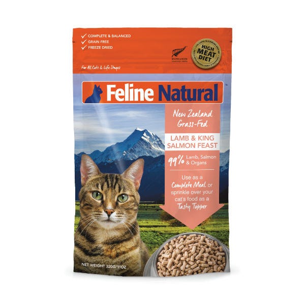 Feline Natural Raw Freeze-Dried Lamb & Salmon Feast - Maokids Pet