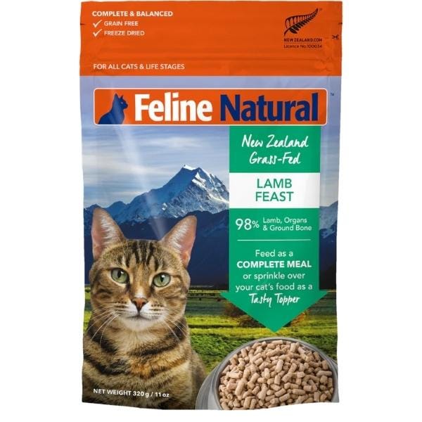 Feline Natural Raw Freeze-Dried Lamb Feast - Maokids Pet