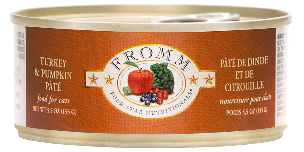 Fromm Four Star Wet Cat Food - Turkey & Pumpkin Pate 5.5oz - Maokids Pet