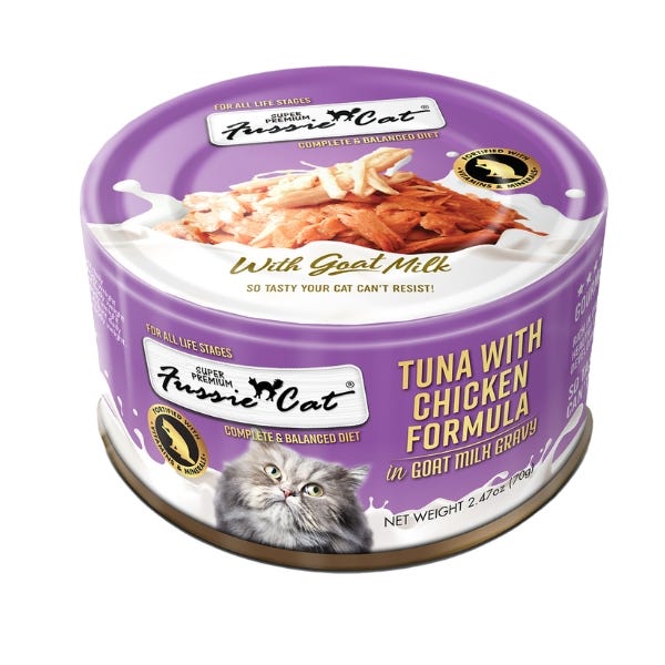 Fussie Cat Tuna with Chicken Formula in Goat Milk Gravy - Maokids Pet