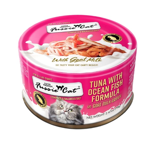 Fussie Cat Tuna with Ocean Fish Formula in Goat Milk Gravy - Maokids Pet