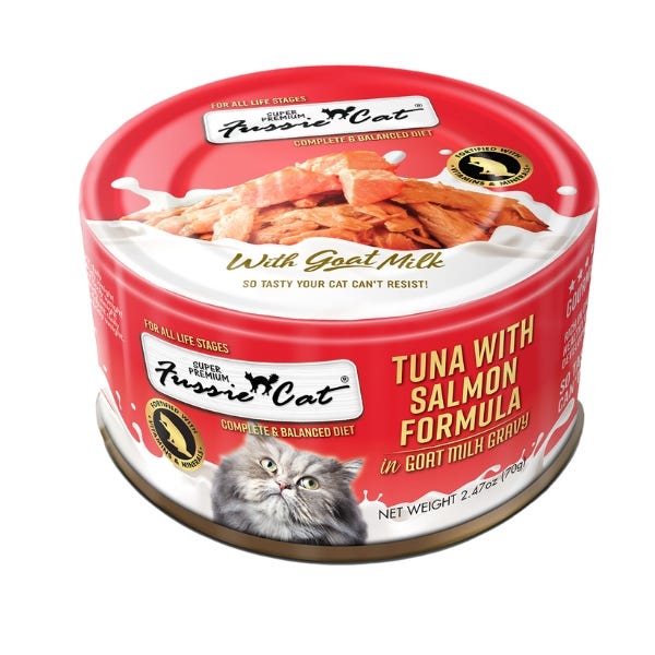 Fussie Cat Tuna with Salmon Formula in Goat Milk Gravy - Maokids Pet