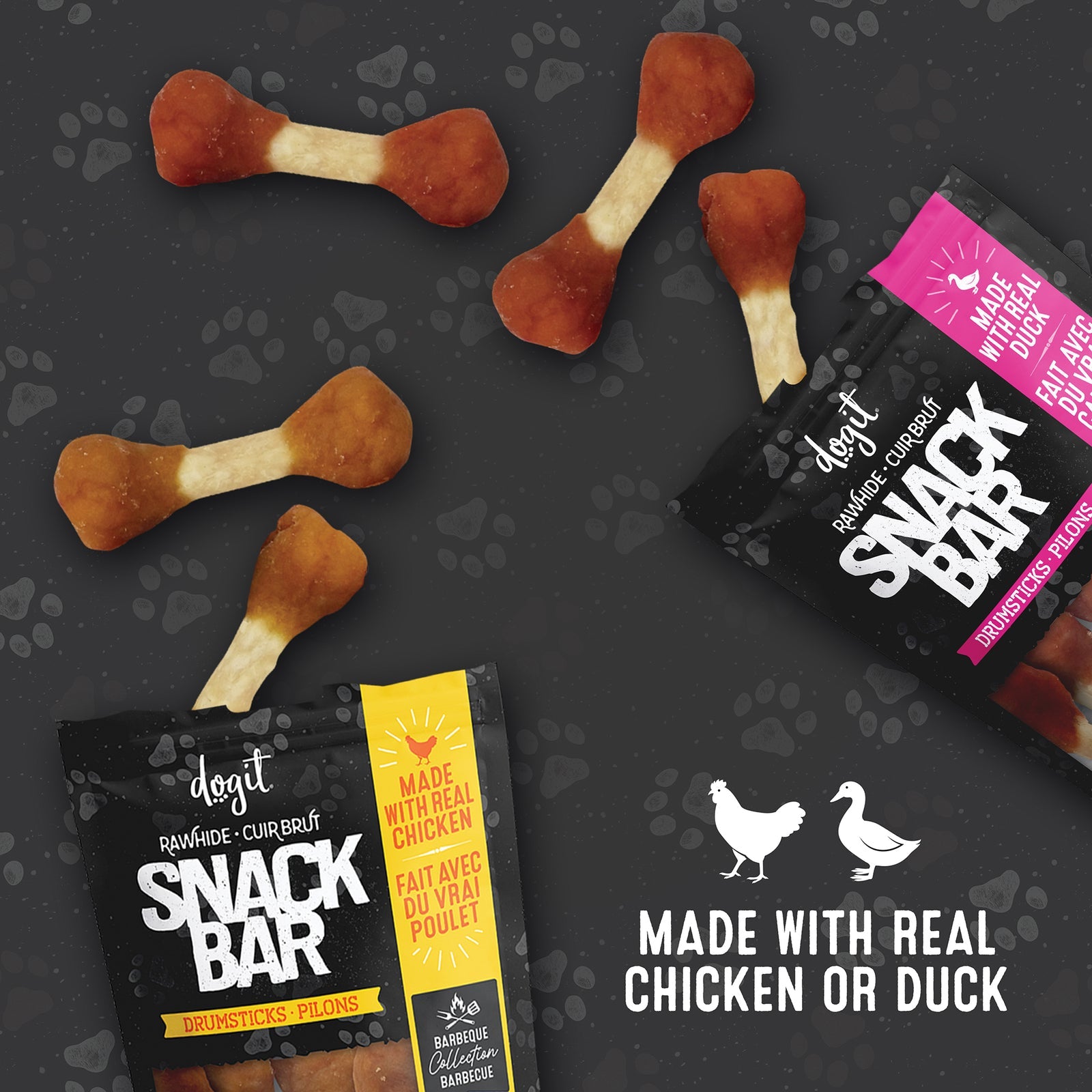 Dogit SnackBar Chicken & Beefhide Drumsticks