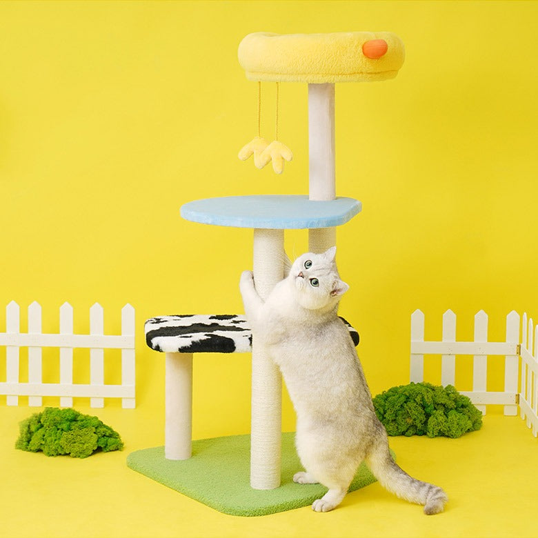 zeze 农场猫爬架猫窝猫树一体大型猫架不占地四季通用猫咪玩具用品 农场爬架(无房子)